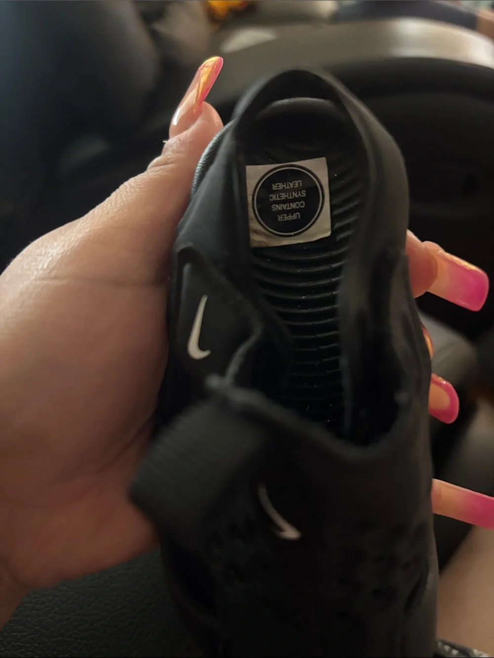 Nike Kids Black Water Shoes with White Swoosh
